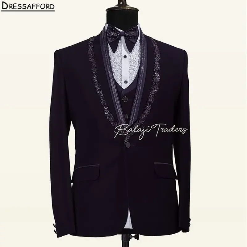 

Темно-фиолетовые мужские костюмы для свадьбы, смокинги для жениха, расшитые бисером и кристаллами, комплект из двух предметов, куртка, брюки, пиджаки для выпускного вечера по индивидуальному заказу