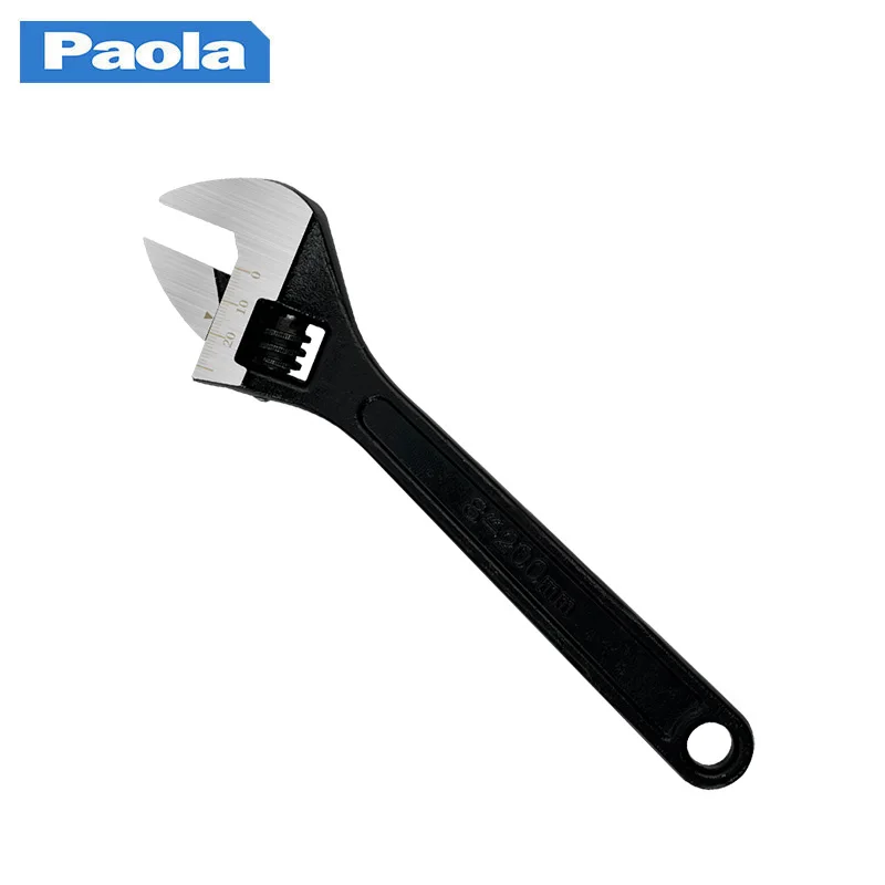 Blackened style adjustable wrench 8-inch industrial grade pipe clamp adjustable wrench