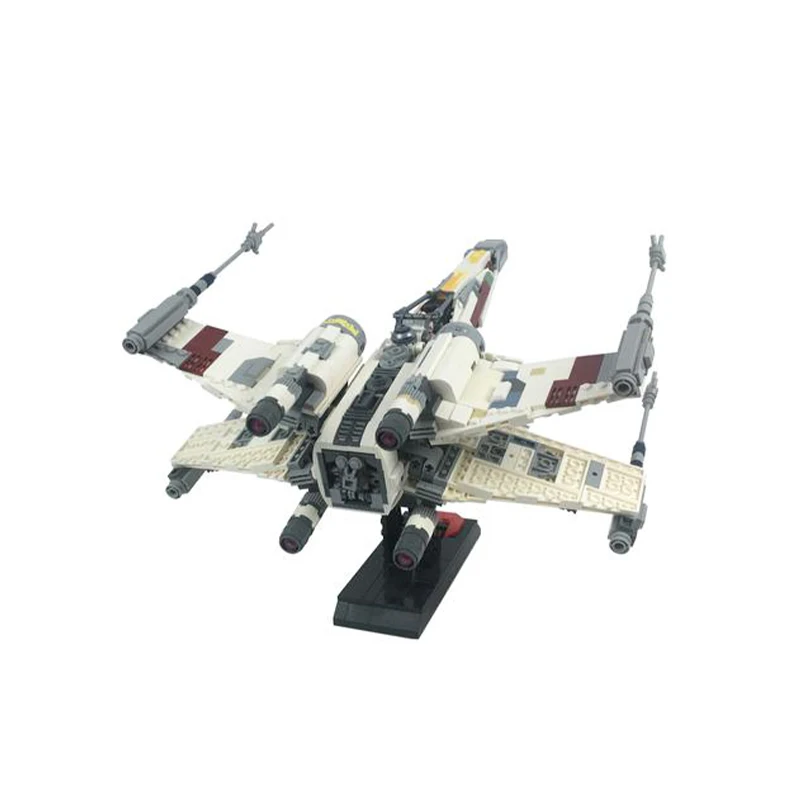 MOC-139628 Space War Militaire T-65 Starjean Red 5 ahiocraft Construction nuits Modèle Petit ParemployBrick Assembly Toy Kid's Gift