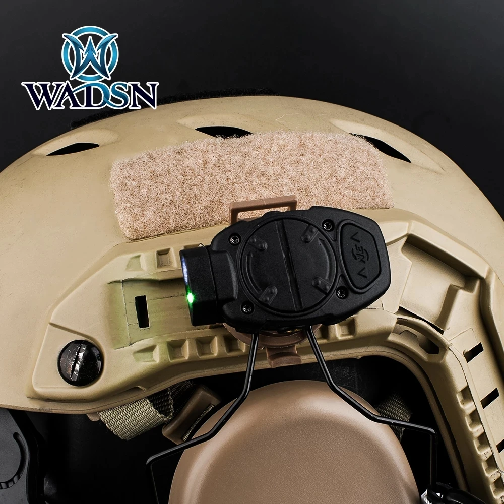 WADSN Princeton Tactical softair lampka na kask z przełącznik zdalny światło ogon biały czerwony IR broń światła nadające się do szyny Picatinny