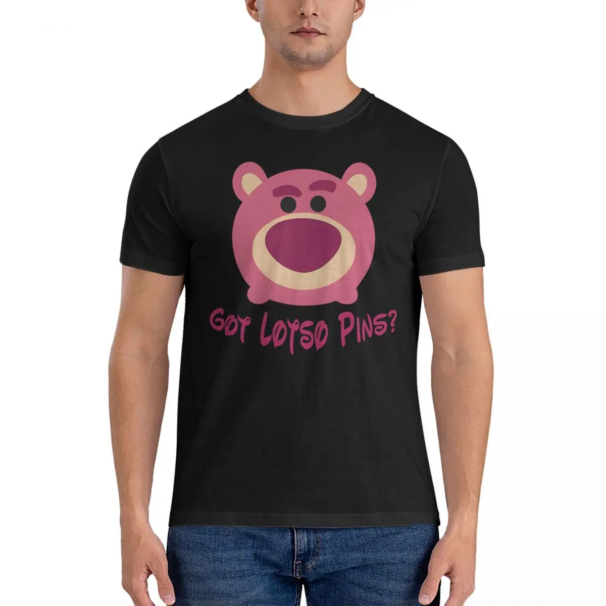 Pin Trading - Got Lotso Pins T-Shirt Disney Toy Story Funny Pure Cotton Tees Round Collar Short Sleeve T Shirt Gift Idea Clothes