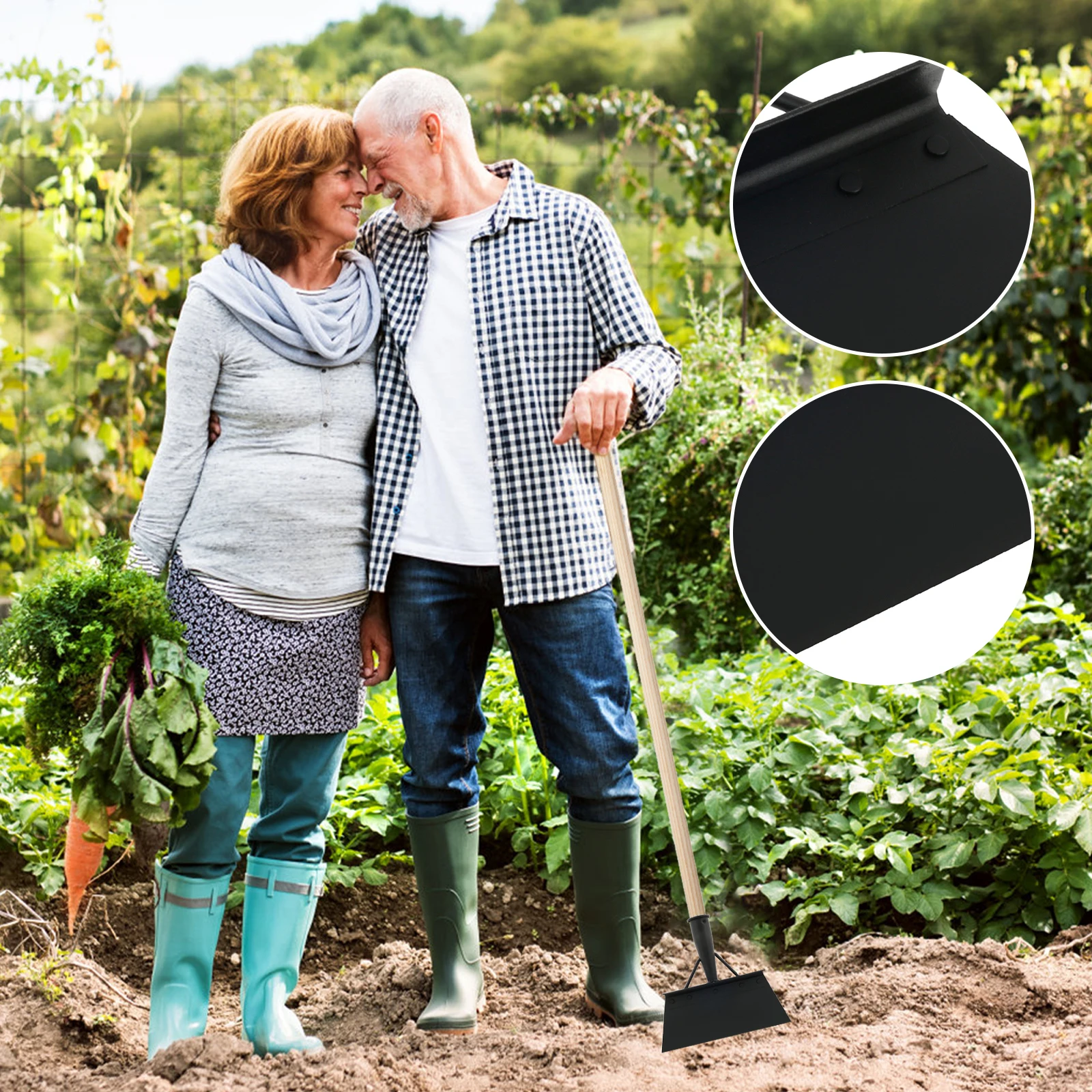 1/2Pcs Metal Weed Cleaning Shovel 25/30cm Heavy Duty Steel Garden Shovel Multifunctional Outdoor Planting Weeding Tool for Moss