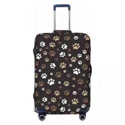 Custom Animal Footprint Dog Paw Prints Travel Luggage Cover Elastic Suitcase Cover Protector Fit 18-32 Inch