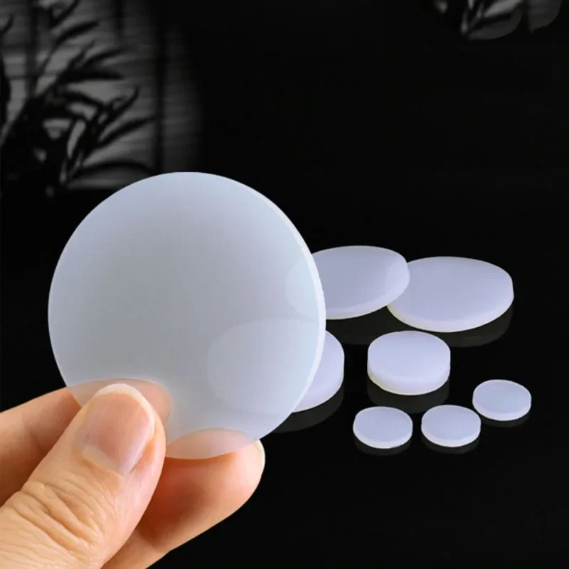 Round Silicone Rubber Sheet Seal Gasket White Solid Flat Pad Dia 5mm~150mm Thick 1/1.5/2/3/4/5/6/8/10mm