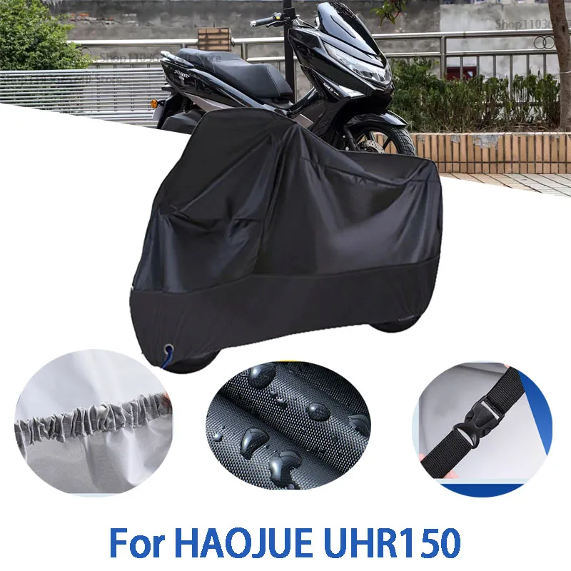 

Motorcycle Full Covers For HAOJUE UHR150 Car Outdoors Sun Protection Dust No Ear Thickened Oxford Clothcover Accessories