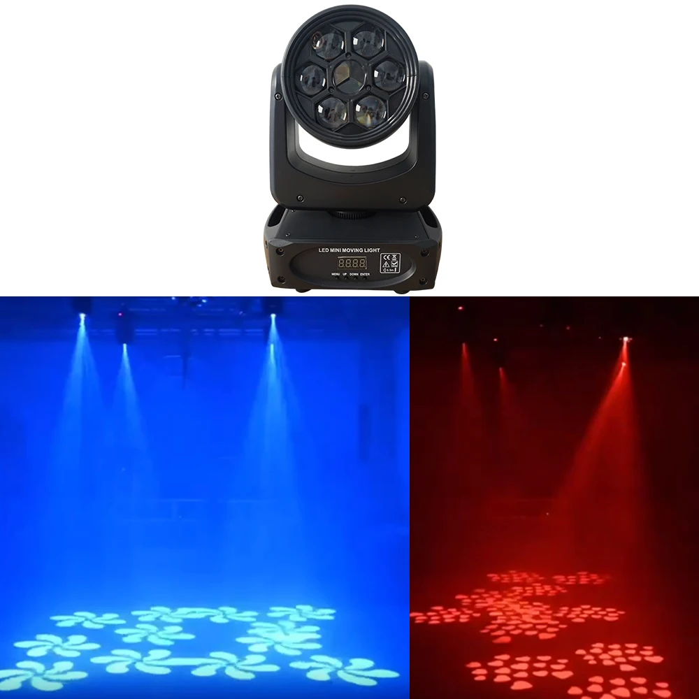 2 IN 1 6X10W RGBW 4 IN 1 With 3Prism Mini Led Bee Eye Beam Wash Spot Moving Head Light Big Flower Effect For Disco Party Club