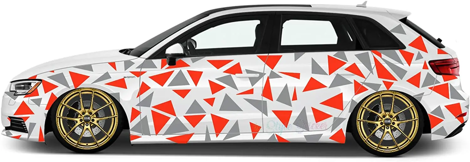 Car triangles car sticker sticker side car car tattoo colored camouflage look camo sticker pack of  camouflage style side decals