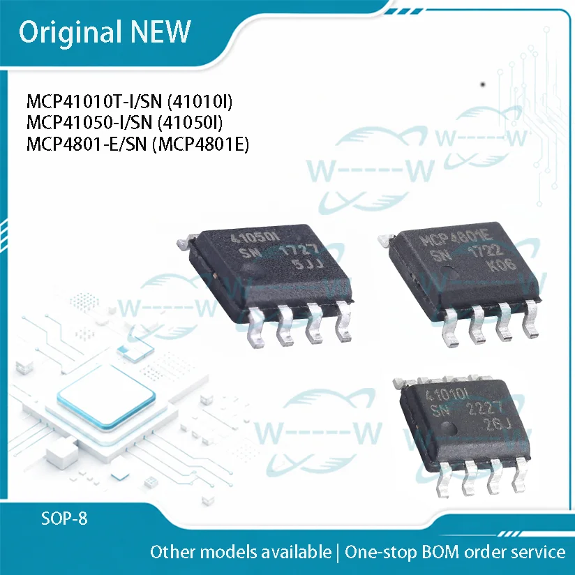 5-50PCS) MCP41010T-I/SN 41010I MCP41050-I/SN 41050I MCP4801-E/SN MCP4801E MCP41010 MCP41050 MCP4801 MCP41010I MCP41050I IC CHIP