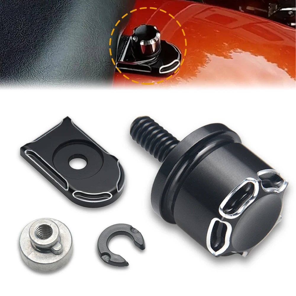 

Motorcycle Aluminum Seat Bolt Tab Screw Nut Knob Cap Cover For Harley Touring Street Glide Road Glide Dyna Softail Sportster XL