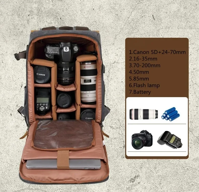 Travel Professional Camera Backpack With Tripod Bracket, 30L Outdoors Business  Lightweight Daypack