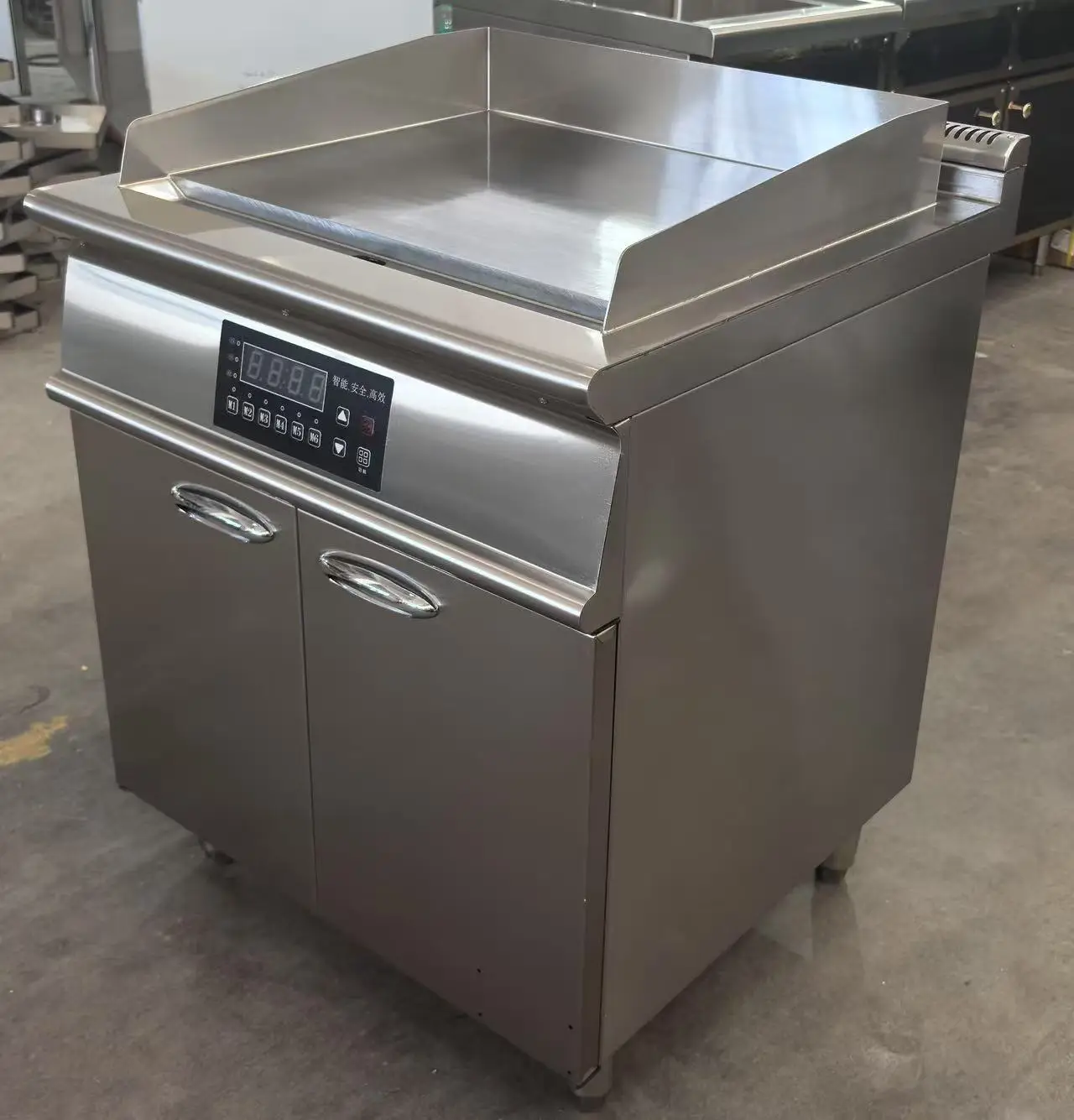 

Restaurant Kitchen Equipment Countertop Electric Induction Griddle For Steak Teppanyaki Electric Griddle