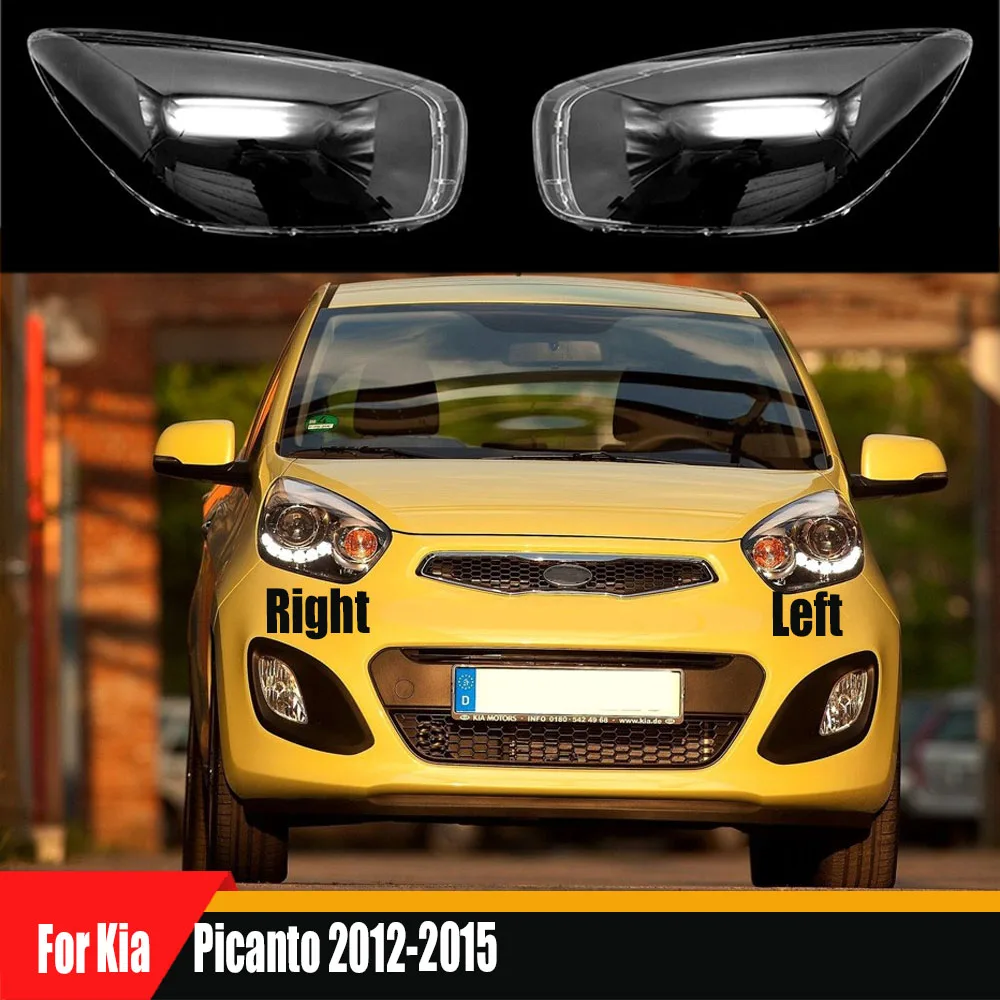 

For Kia Picanto 2012 2013 2014 2015 Headlamp Shell Transparent Headlight Cover Lamp Shade Lampshade Lens Plexiglass