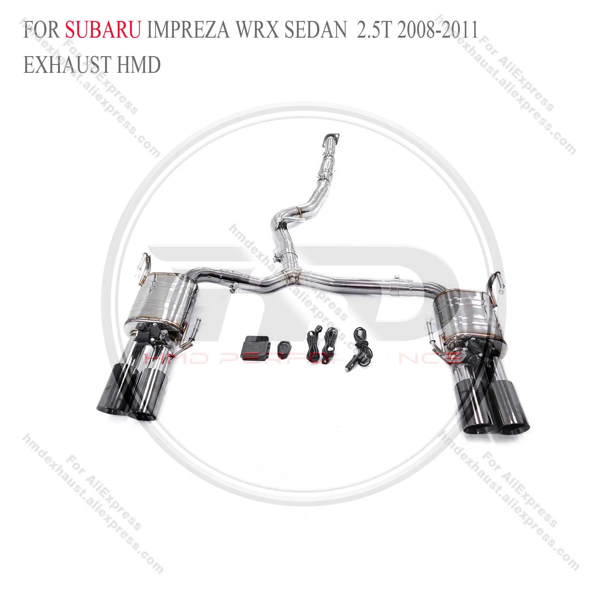 

High Quality Catback For Subaru Impreza WRX Sedan 2.5T 2008-2011 Electronic Valve Muffler Tips Exhaust System Racing Pipe HMD