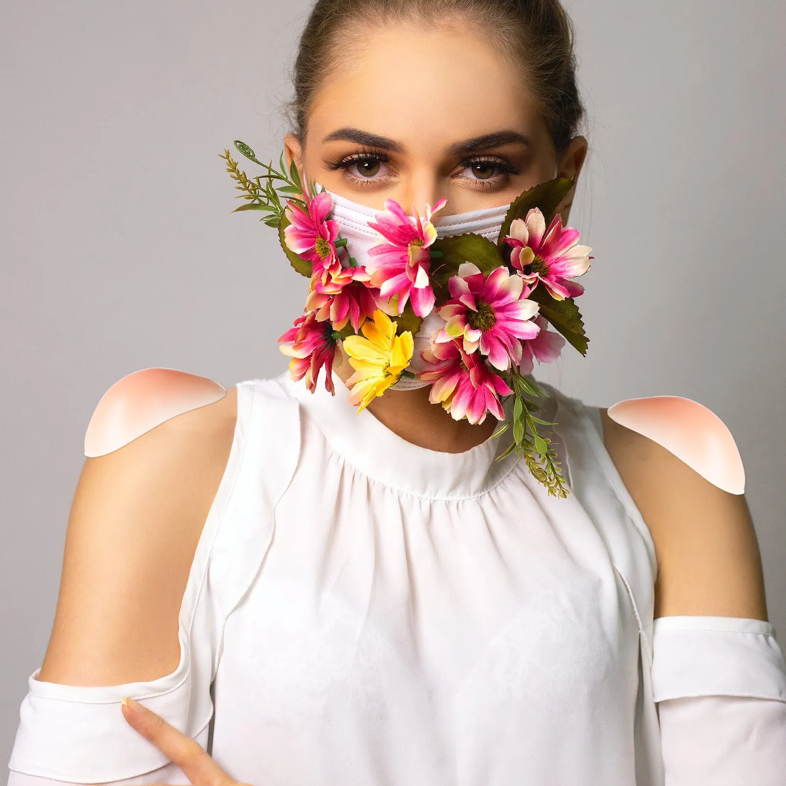 

2 пары силиконовых накладок на плечи, нескользящие, невидимые, многоразовые, для женской одежды, костюмов, блузок