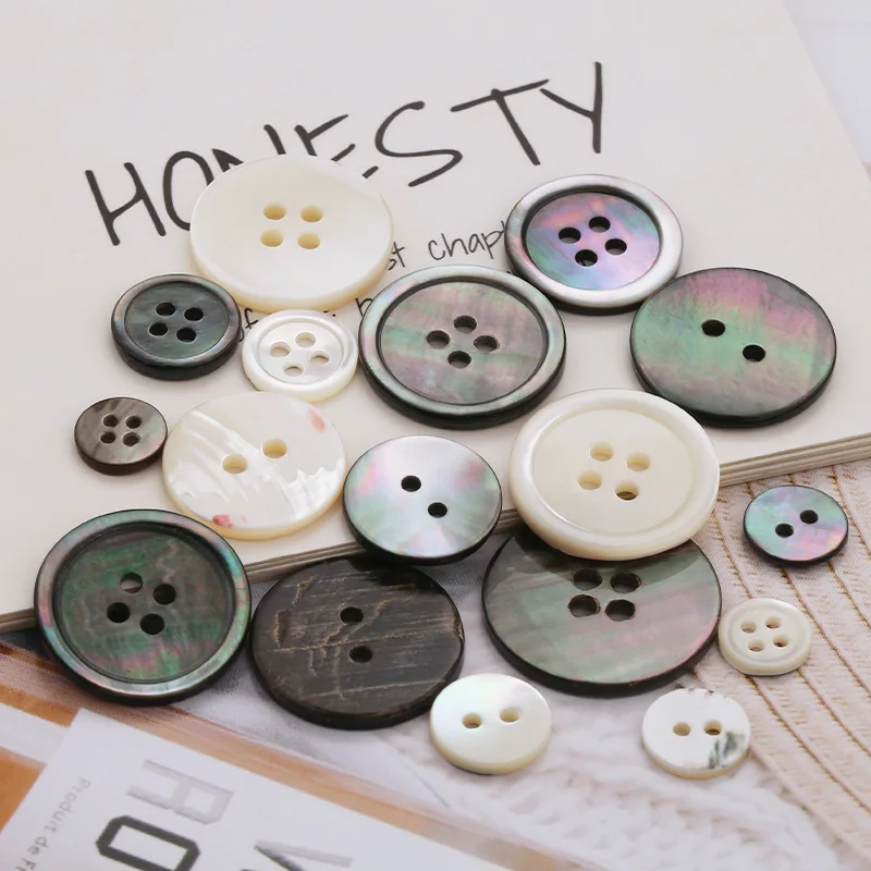 Natural Mother of Pearl Shell Button for Clothing Sewing Accessories Scrapbooking DIY Crafts Garment Shirts Cufflink Decor