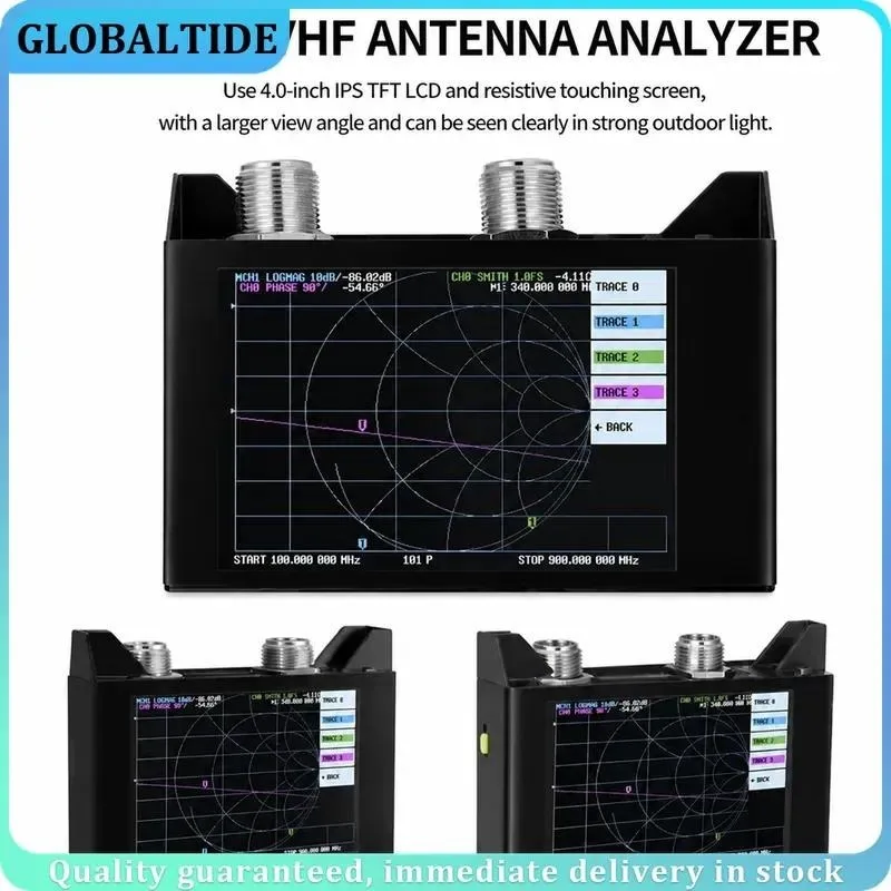 New Vector Network Analyzer 4 Inch Touch Screen Antenna Tester Shortwave HF VHF UHF 50KHz-3GHz SAA-2N NanoVNA