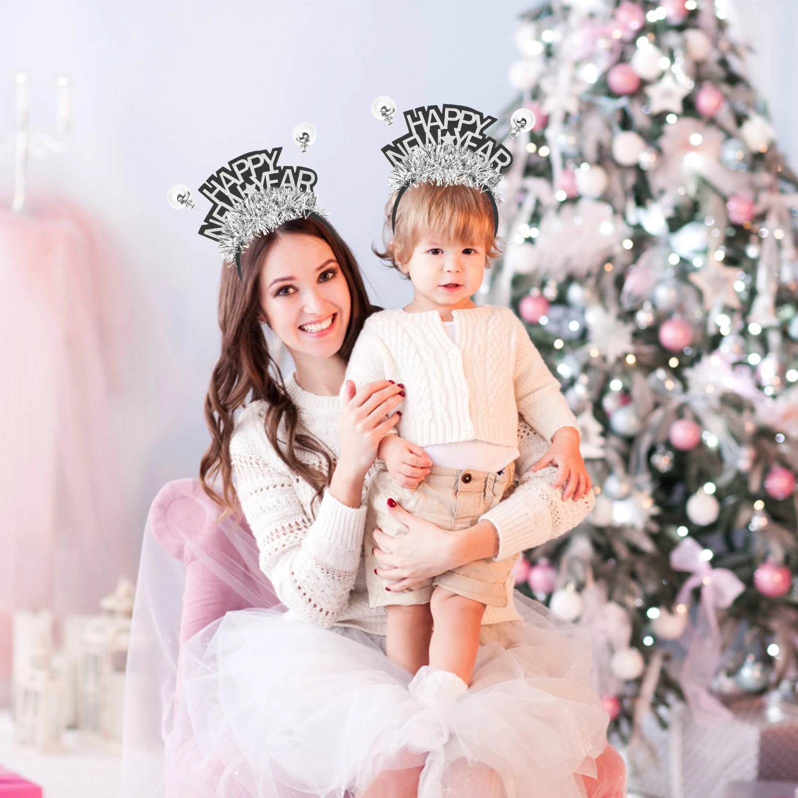 

5 шт. новогодние повязки на голову, компактный забавный дизайн, прочные головные уборы, сувениры для вечеринок, новогодняя повязка на голову, новогодняя повязка для волос