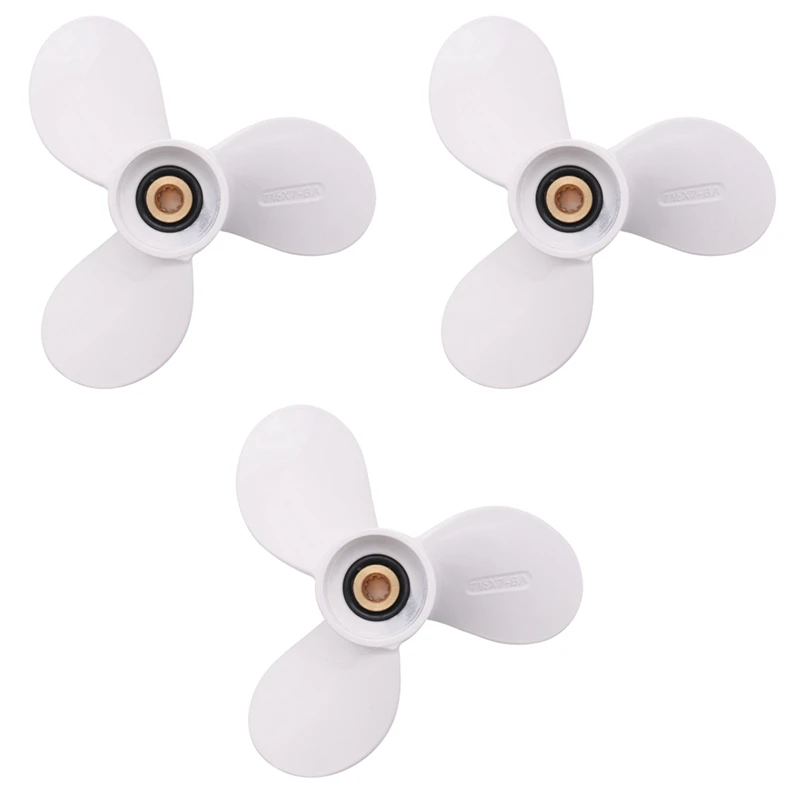 

3X 7 1/2X7 For 4Hp 5Hp 6Hp For Yamaha 9 Tooth Spine Aluminium Propellers Outboard Boat Motors Marine Propeller