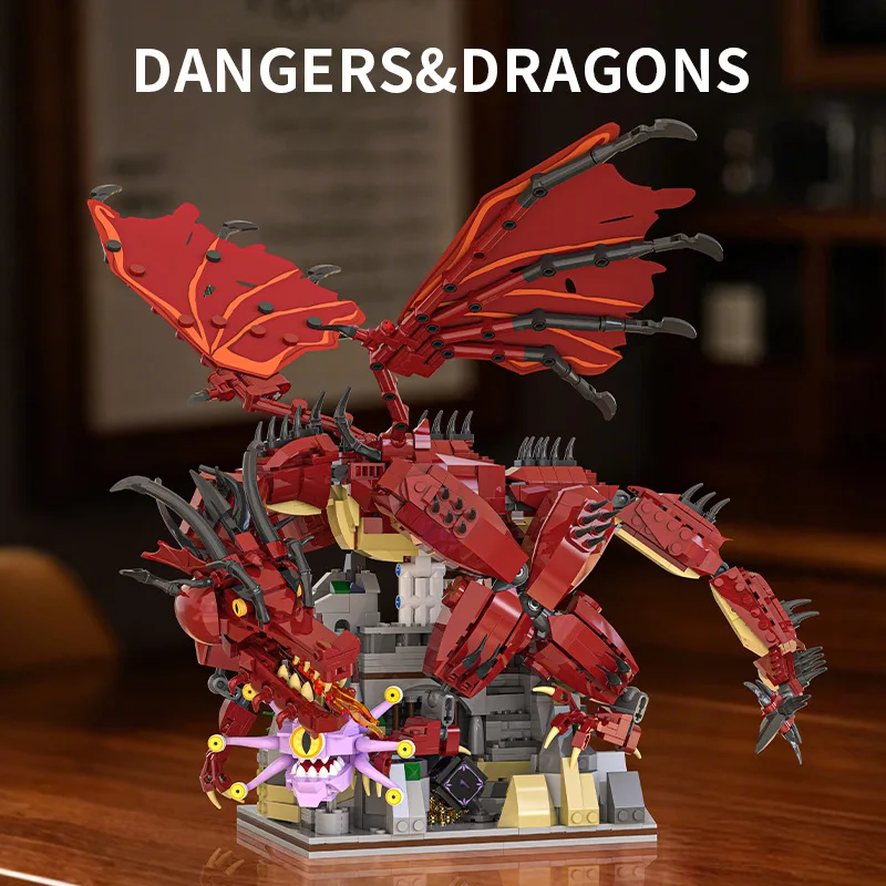 在庫あり 66122 MOC 創造性フライングドラゴンビルディングブロックレンガ組み立てモデルのおもちゃ男の子のためのクリスマスギフトセット