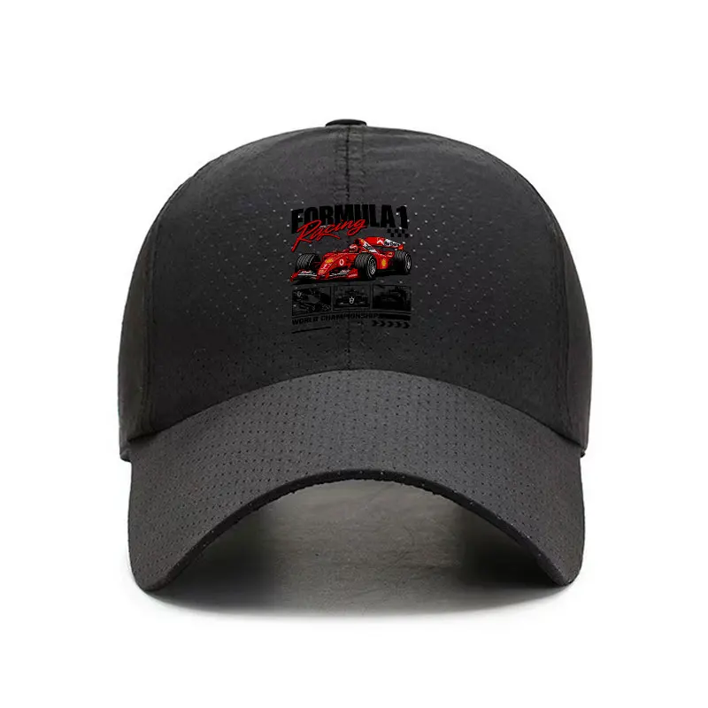 Formula Racing Red Car Full Throttle Quick Dry Baseball Cap Unisex Motorsport Hat