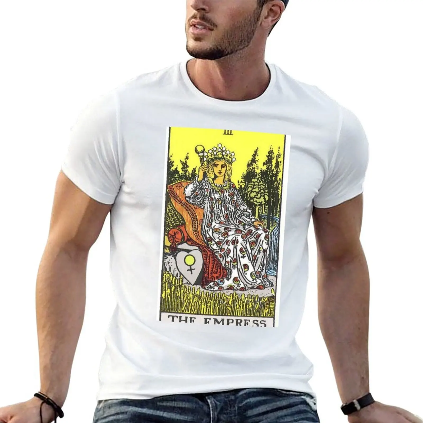 The Empress Tarot T-Shirt anime t shirts oversize t shirt man designer cotton tshirt 100% T-shirt