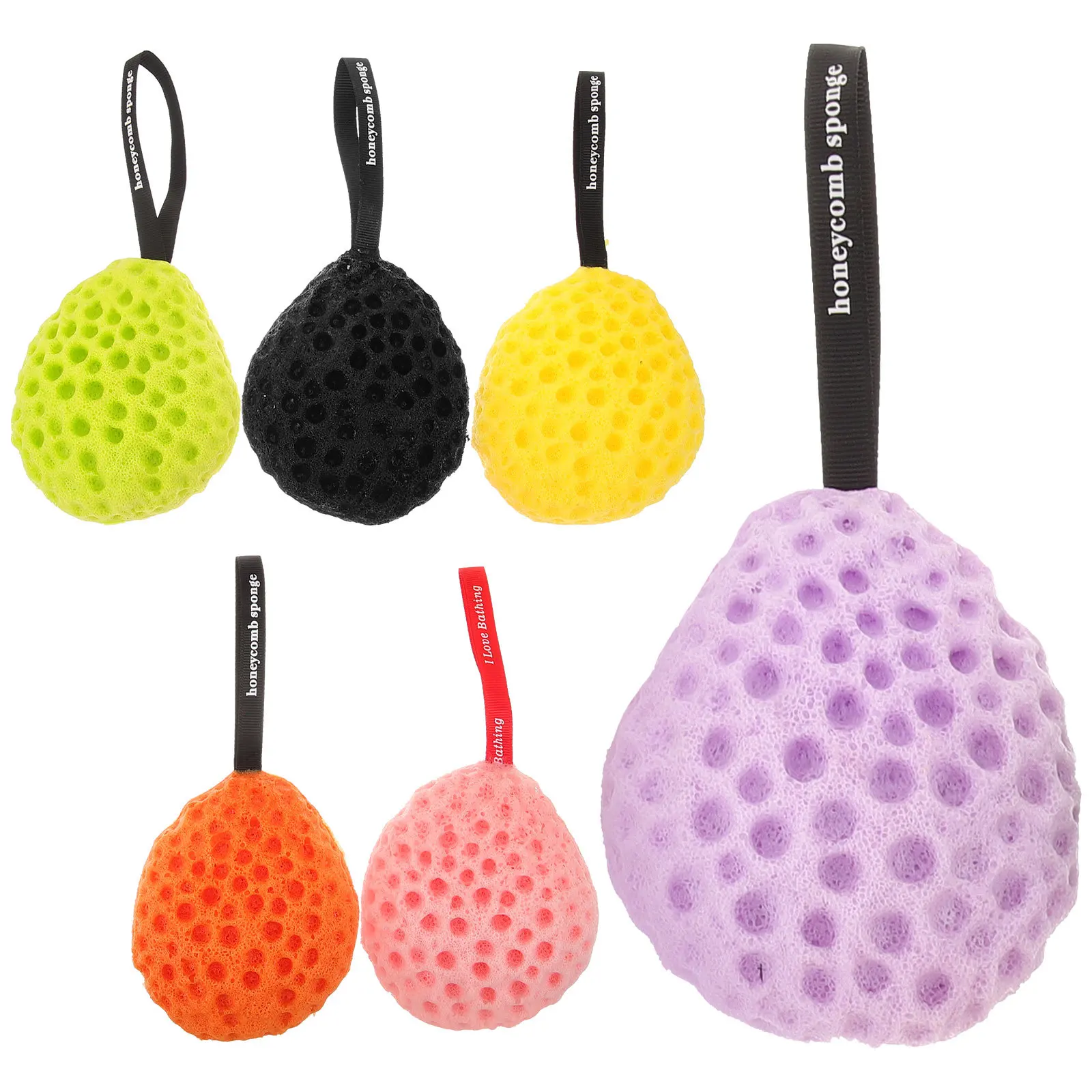 

6Pcs Bath Sponges Kids Shower Honeycomb Sponge Exfoliating Body Wash Scrubber Gentle Cleaning Bath Shower Supplies