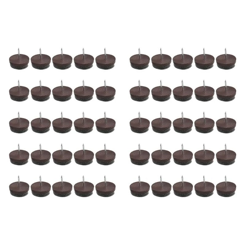 

652F 50 Pcs Furniture Leg Bottom Feet Glides Non-slip Floor Protector Round Heavy Duty Felt Furniture Pads Hardwood