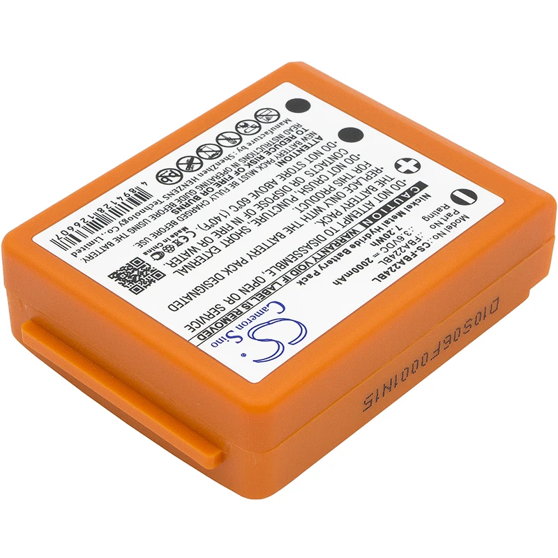 CS-2000mAh Bateria para Quadrix Radiomático, HBC, BA223000, BA223030, FUB6, Patrulha Radiomática D, 3.60V