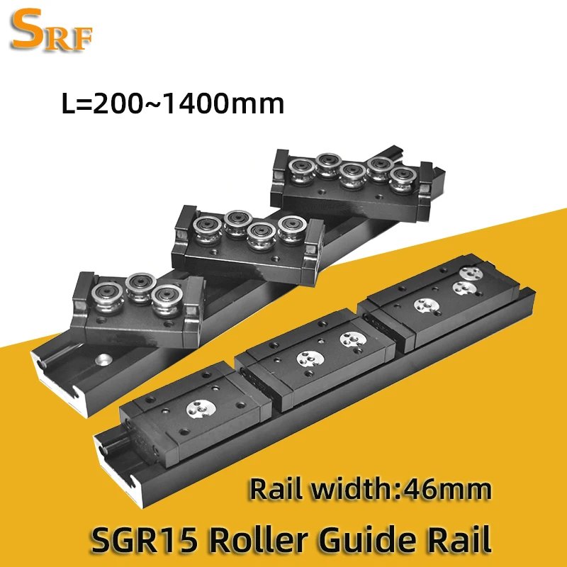 

Linear Guide Rail SGR15 300 400 500 600 700 800 900 1000 1200mm Roller Slider Dual-axis With Block For 3D Printers