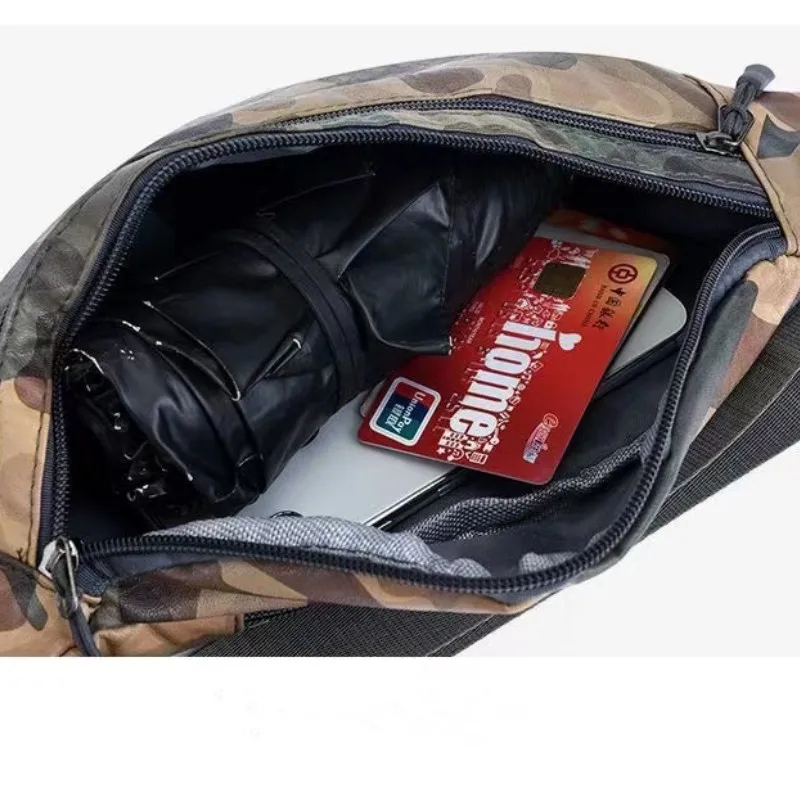 Herren Sport Casual Brust Tasche Taille Packs Camouflage Print Umhängetaschen Auf Schulter Reise Schlinge Taschen Messenger Packung Geldbörse