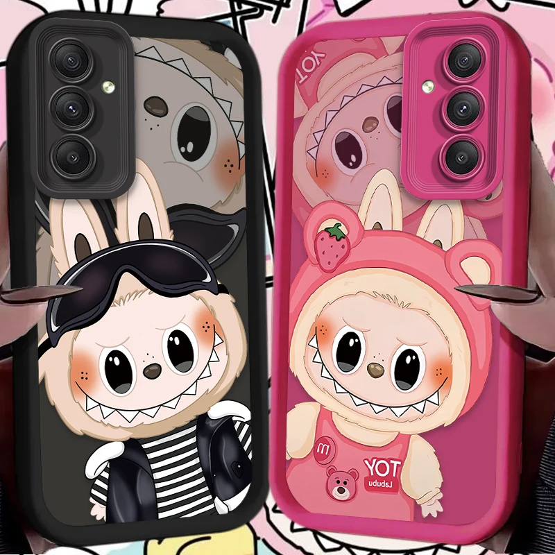 Lovely Cartoon Labubu Soft Case for Samsung Galaxy A35 A55 A15 A25 A16 A06 A05 A05S A24 A13 A23 A12 A22 A32 A52 A71 A51 4G Cover