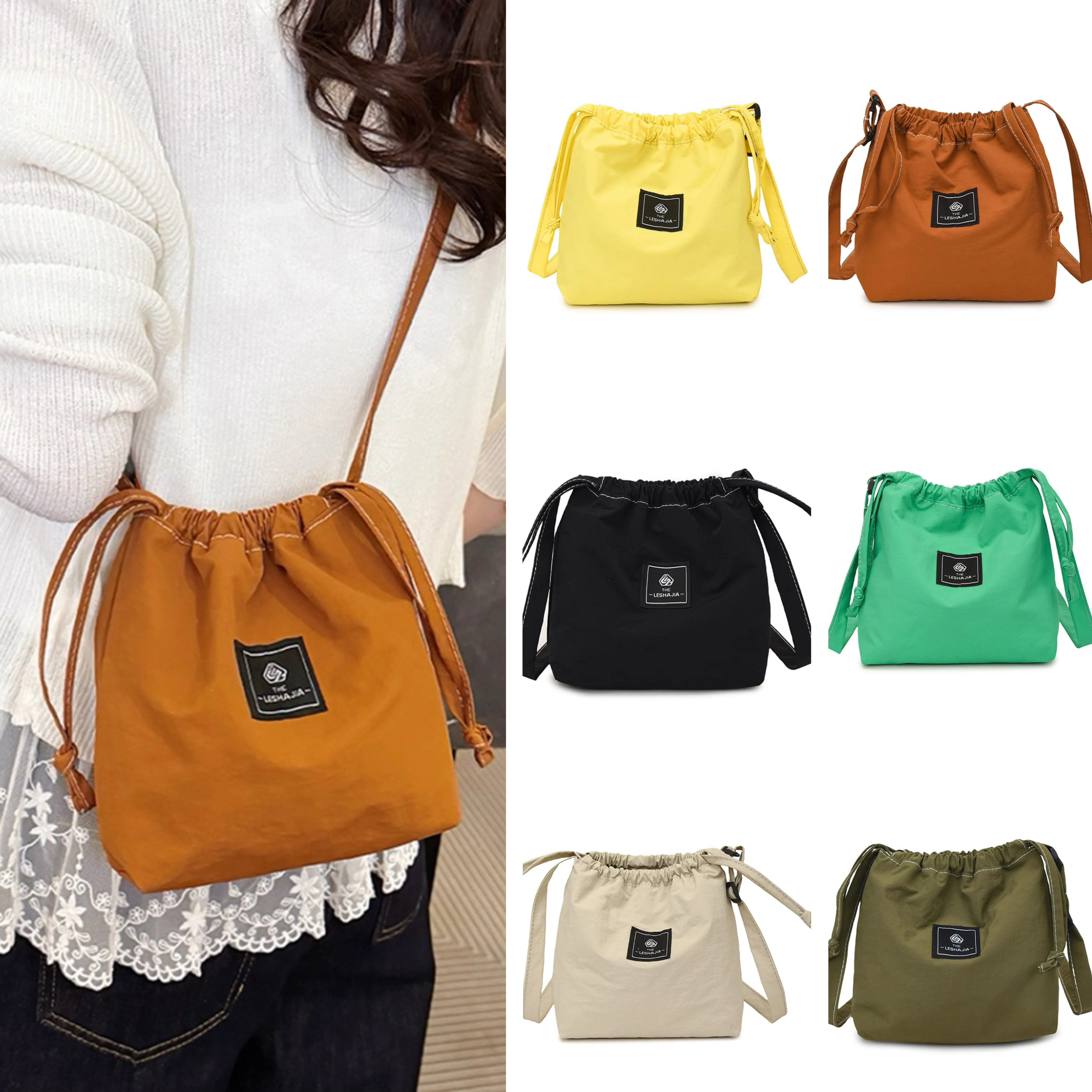 

Faionable Small Buet Bag Women's Crossbody Phone Bag Versatile Single oulder Slanting Bag Korean Sle Nylon Material