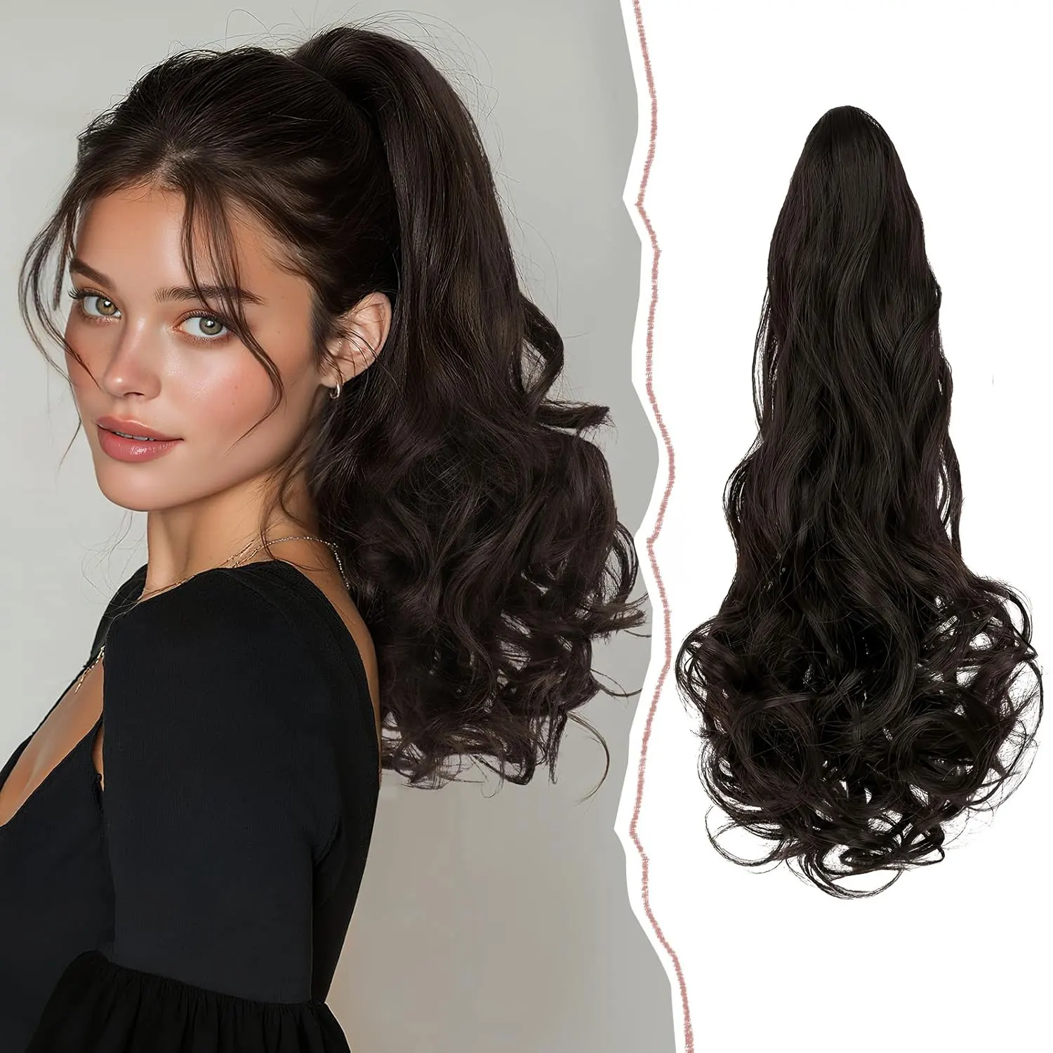 

Накладной кудрявый хвост-косичка для женщин, 14 дюймов, черный, короткий, синтетический, для повседневного использования (коричневый/золотистый)