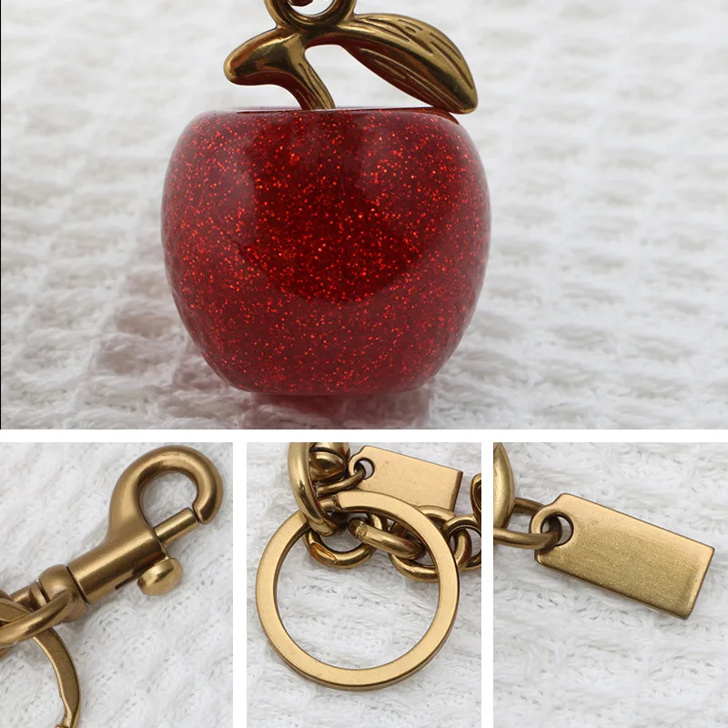 Cherry Keychain Decoration Blue Cherry DIY Craft Accessories Bag Pendant Keyring Bag Decoration Cherry Pendant