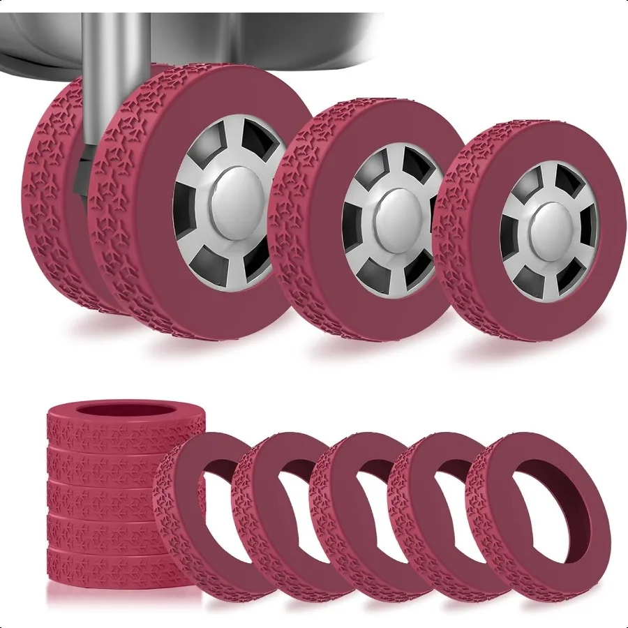 

10 Pack Lage Wheel Covers 3 Size Protector Cover for 1.892.04 Suitcase Spinner Wheels Upgraded WearResistant Silent Shock Absor