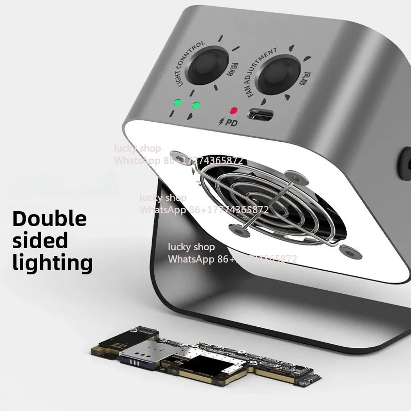 

Вентилятор для точечного освещения, ремонт материнских плат телефонов, отвод тепла три в одном