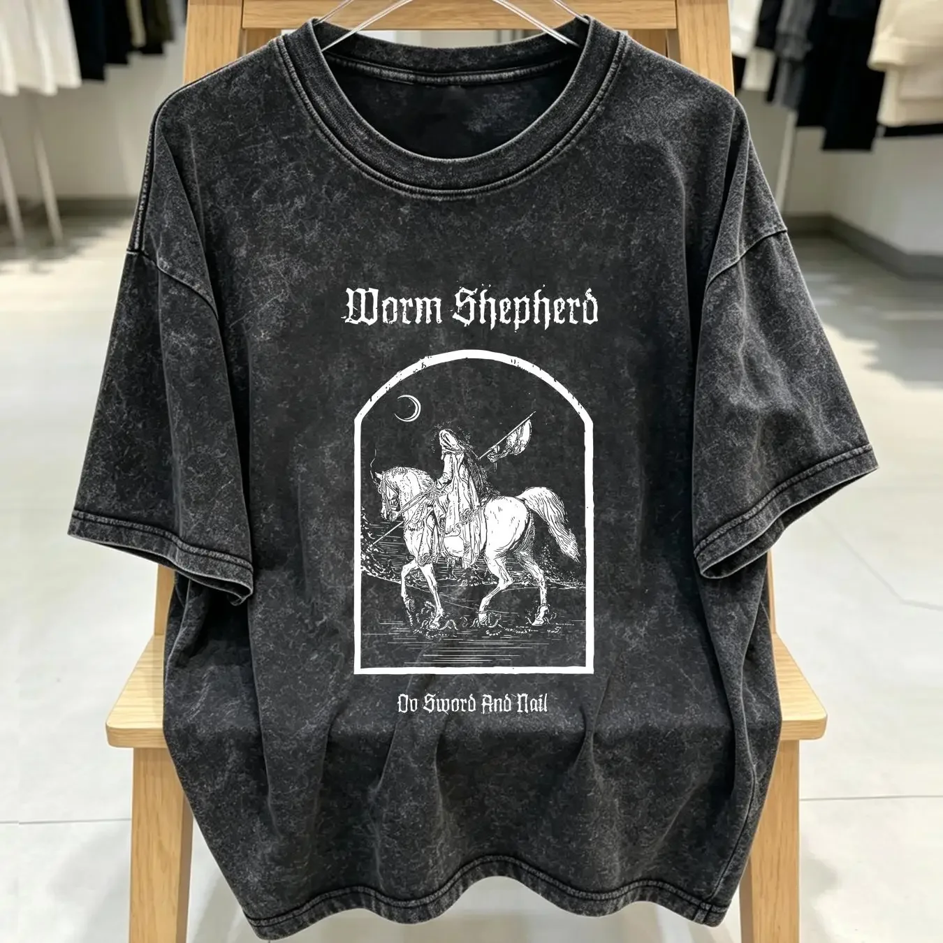 washed T Shirt New Worm Shepherd Of Sword And Nail Deathcore American Band Size S 2XL long or short sleeves vintage Washed Soft