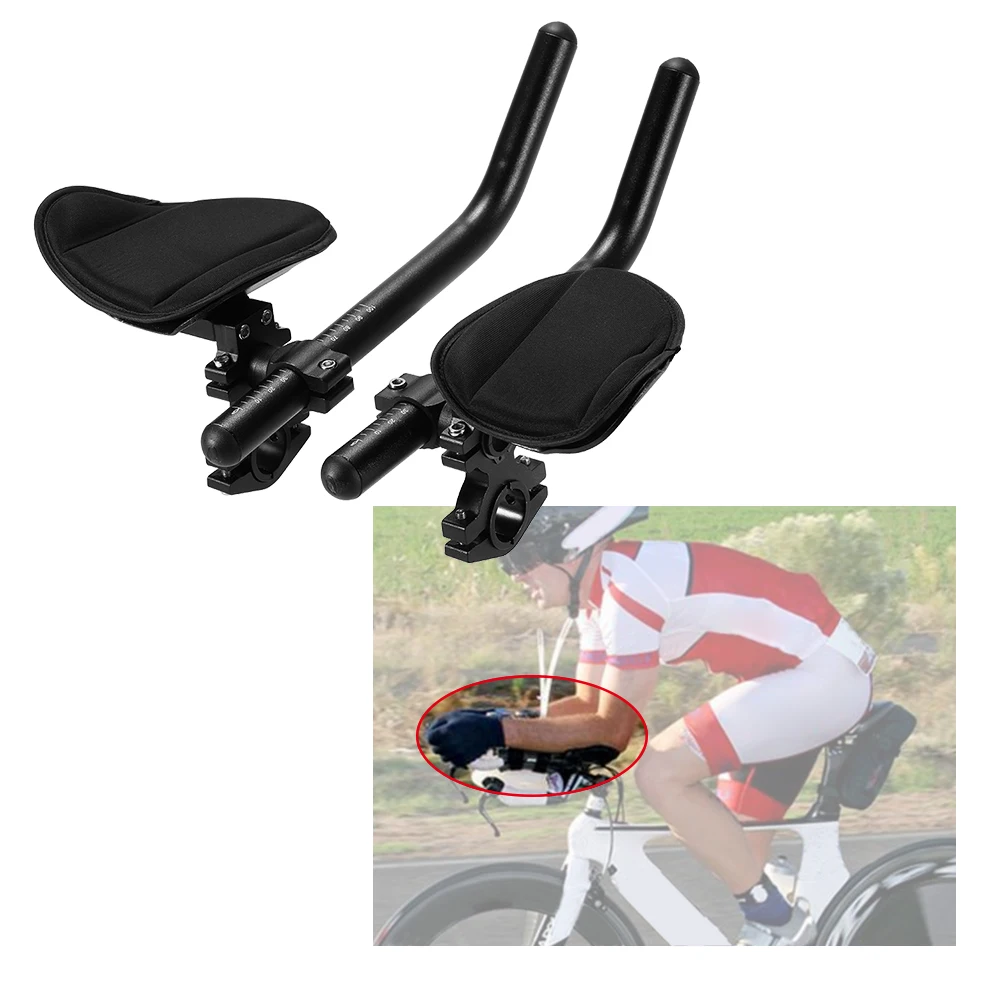 

Lixada Bike Rest Handlebar Cycle Aero Bar Bicycle Relaxation Handle Bar Triathlon MTB Road Bike Arm Rest Bar Bike Aerobar