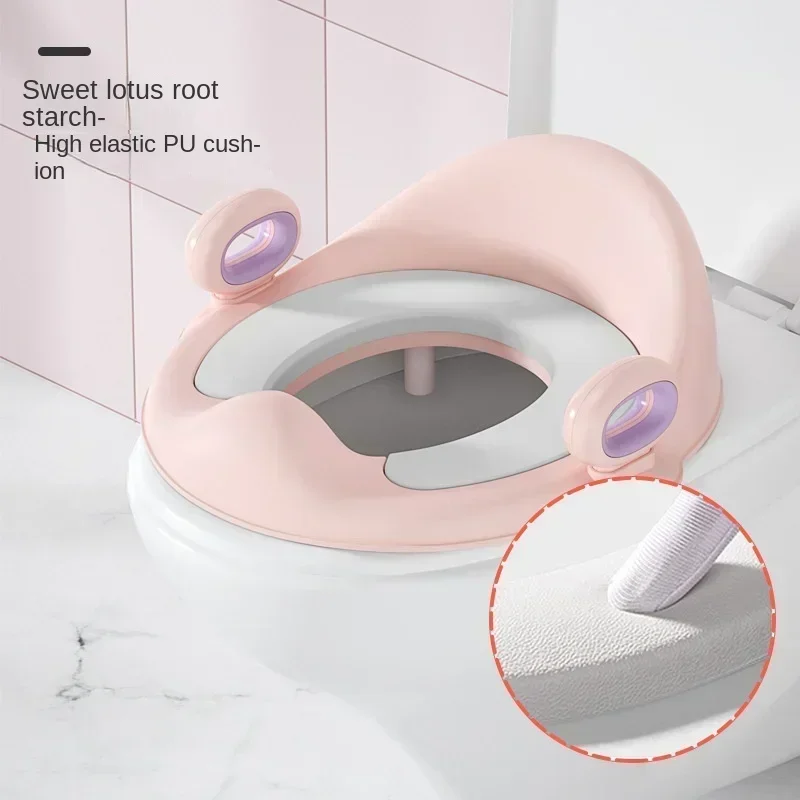 Infants and Children\'s Toilet Seat Female Baby Boy Cushion Bedpan Ladder Girl Toilet Seat Training