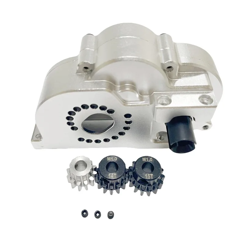 LOSI 1/10 Baja Rey Metal Center Gearbox Housing with Differential Rear Drive Shaft - Complete Aluminum Transmission Upgrade Set