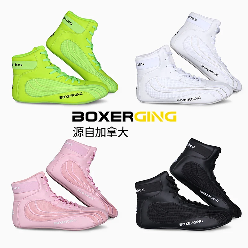 New Breathable Boxing Shoes For Men And Women Wrestling Shoes Shock-absorbing Non-slip Boxing Fighting Shoes