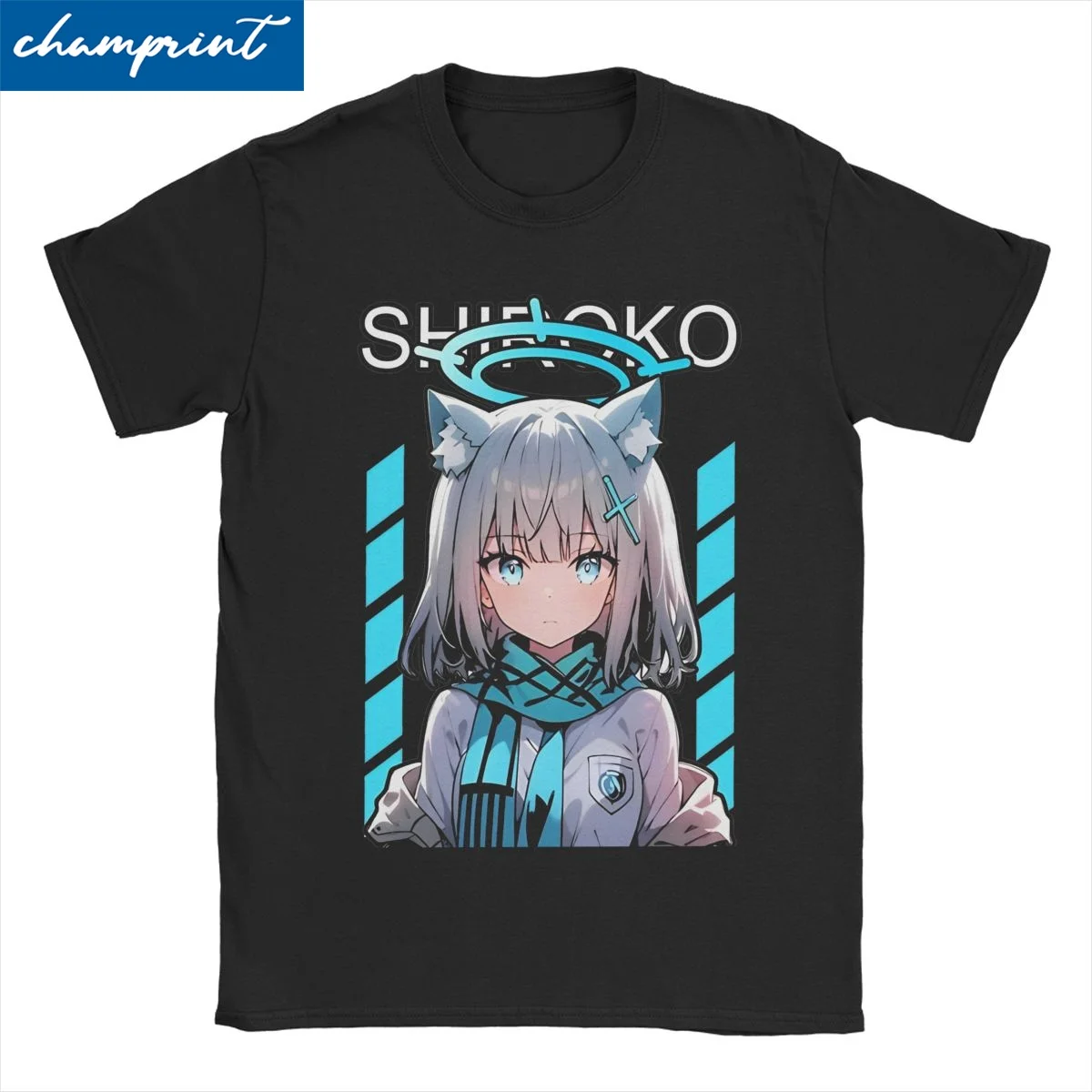 Archives Sunaookami Shiroko Men Women T Shirts Game Funny Tee Shirt Short Sleeve Crew Neck T-Shirt Cotton Gift Idea Clothes