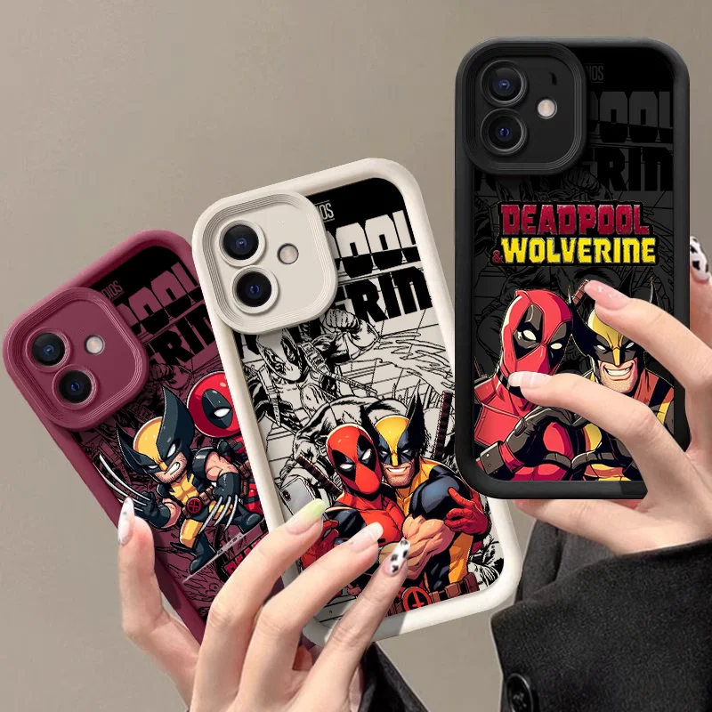 Marvel Comic Deadpool Wolverine Case for Xiaomi 11 12 13T 14T Lite Poco M6 X5 Pro Plus Redmi Note 14C 13 10 12 9 Lite Soft Cover