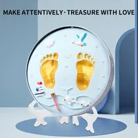 Newborn Baby Handprint Footprint Clay Kit DIY Keepsake Souvenir 100 Days Anniversary Growth Memory Gift 4