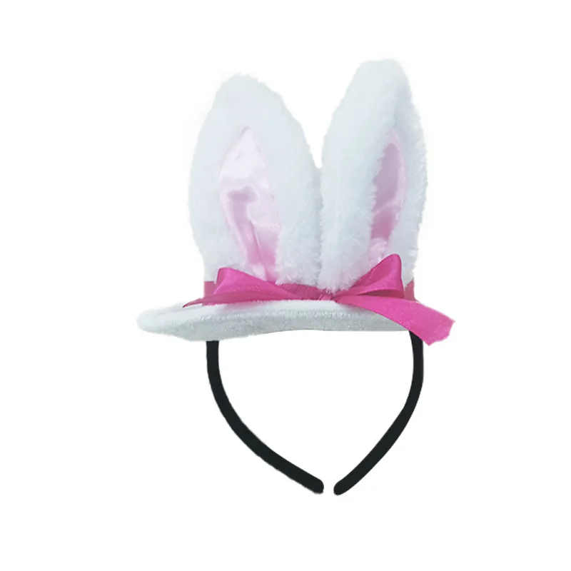 

New Easter Bunny Ear Headband Children's Day Pink Cute Bunny Plush Fashion Headband
