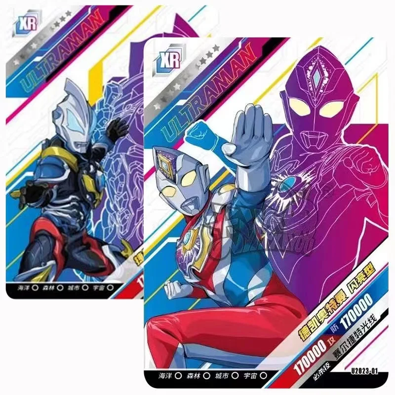 KAYOU-Juego de Ultraman genuino, tarjeta de colección de batalla, juego de mesa de personaje de Anime, tarjeta coleccionable de Ultraman GP roja bidimensional