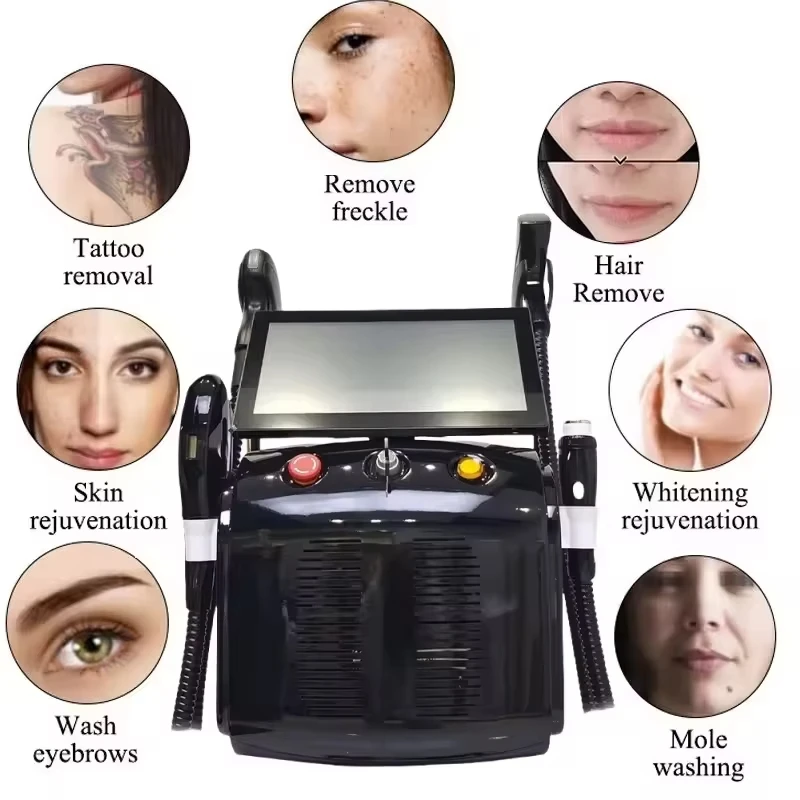 4 в 1 сопрано, титановый лед, платиновый радиочастотный диод 755 808 940 1064 нм, 4-волновой лазерный аппарат ND: YAG, безболезненный аппарат для удаления волос 2025