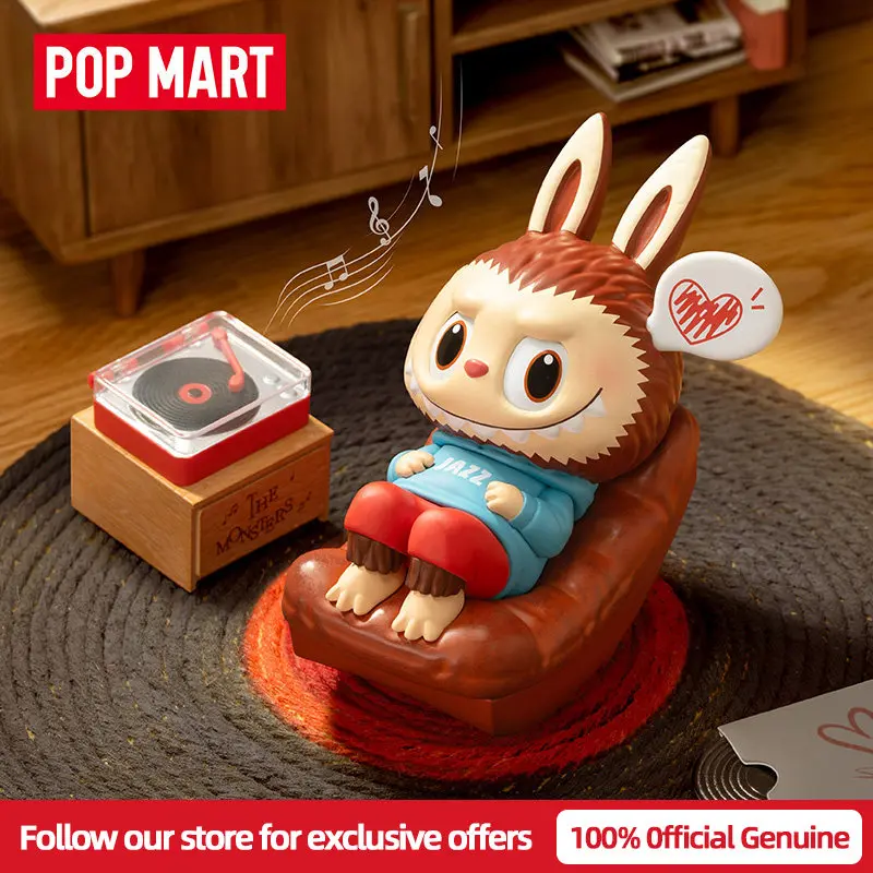 

Genuine POPMART LABUBU Jazz Musician Figure Desktop Ornament Trendy Art Toy Collectible Gift Home Decor Cute Figurine