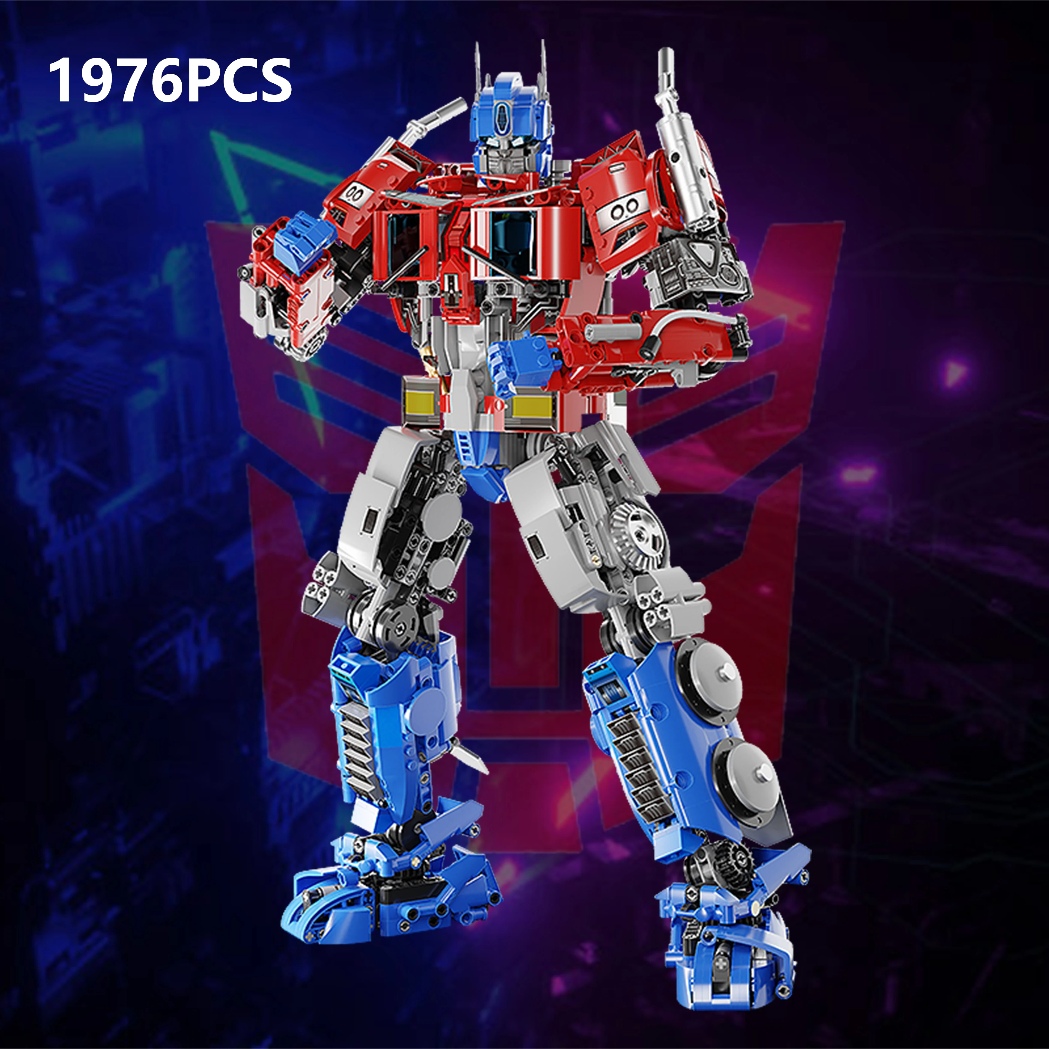 

1976 шт. Optimus Prime Autobot Leader, экшн-фигурка, строительные блоки, герой фильма, модель робота, игрушка в подарок, коллекционный подарок