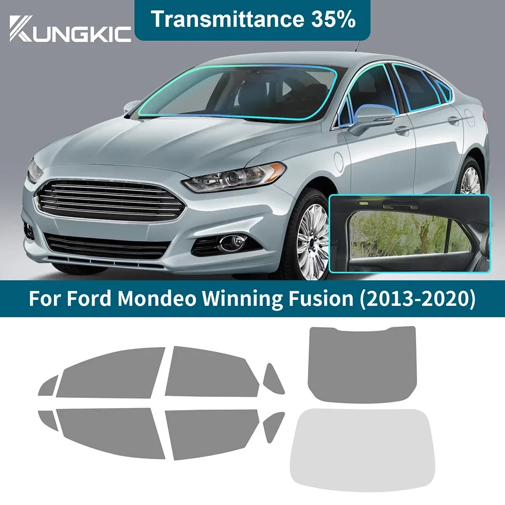 

Предварительно нарезанная тонировочная пленка для боковых окон Ford Mondeo Winning Fusion 2013-2020, защитная пленка от солнца и УФ-излучения, черная